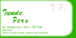 tunde pers business card